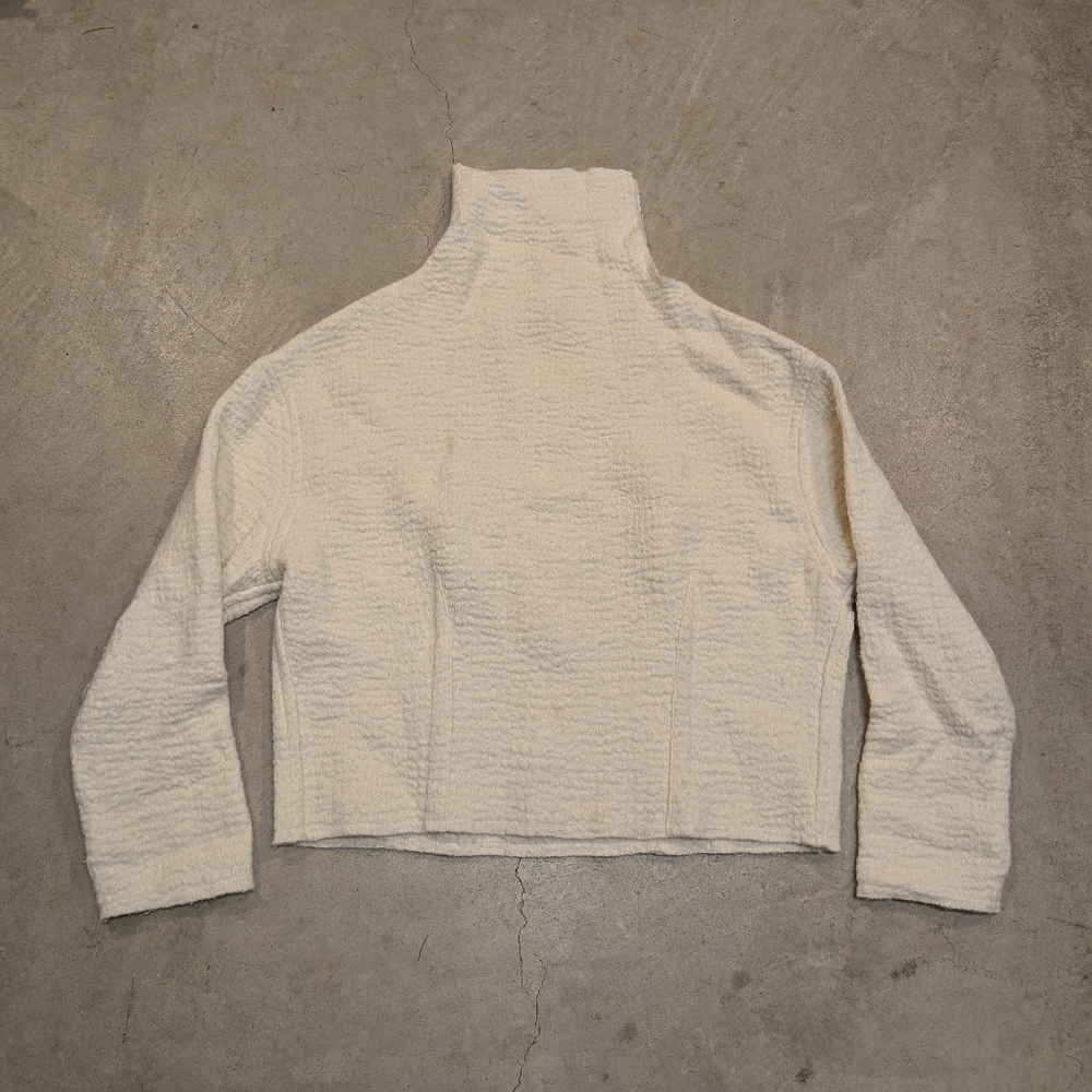Isabel Marant Cream Textured Turtleneck Sweater Women's 36 Flaws